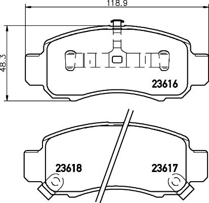 Mintex MDB2087 - Тормозные колодки, дисковые, комплект autospares.lv