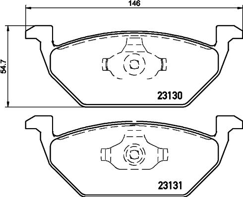 Mintex MDB2034 - Тормозные колодки, дисковые, комплект autospares.lv