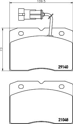 Mintex MDB2156 - Тормозные колодки, дисковые, комплект autospares.lv