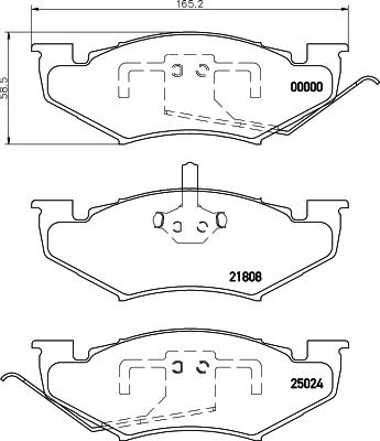 Mintex MDB2101 - Тормозные колодки, дисковые, комплект autospares.lv