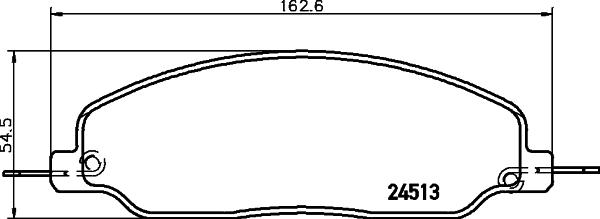 Mintex MDB2873 - Тормозные колодки, дисковые, комплект autospares.lv