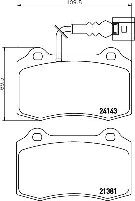 Mintex MDB2271 - Тормозные колодки, дисковые, комплект autospares.lv