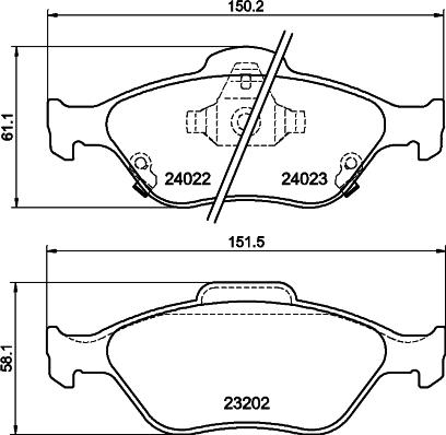 Mintex MDB2769 - Тормозные колодки, дисковые, комплект autospares.lv