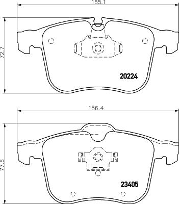 Mintex MDB2764 - Тормозные колодки, дисковые, комплект autospares.lv