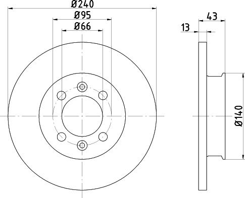 Mintex MDC954 - Тормозной диск autospares.lv