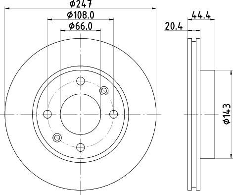 Mintex MDC955 - Тормозной диск autospares.lv