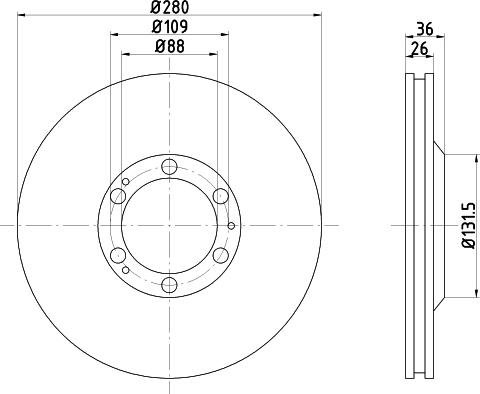 Mintex MDC988 - Тормозной диск autospares.lv