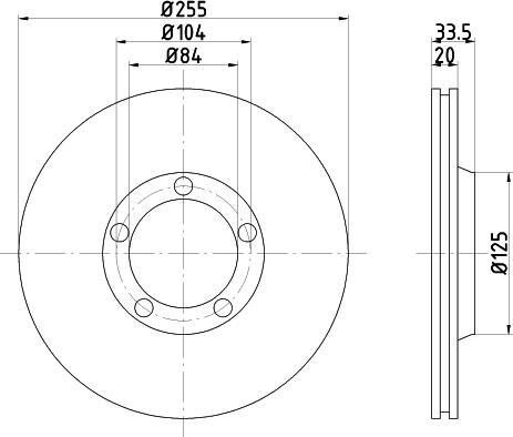 Mintex MDC924 - Тормозной диск autospares.lv