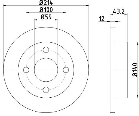 Mintex MDC443 - Тормозной диск autospares.lv