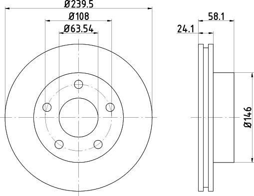 Mintex MDC461 - Тормозной диск autospares.lv