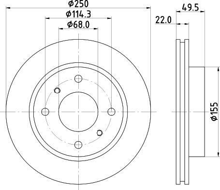 Mintex MDC506 - Тормозной диск autospares.lv