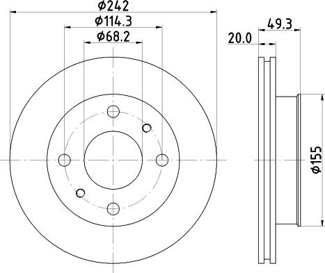 Mintex MDC583 - Тормозной диск autospares.lv