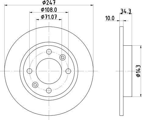 Mintex MDC699 - Тормозной диск autospares.lv