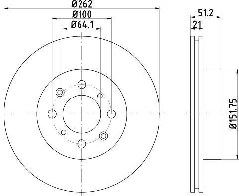 Mintex MDC643 - Тормозной диск autospares.lv