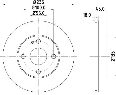 Mintex MDC655 - Тормозной диск autospares.lv