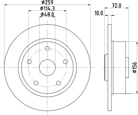 Mintex MDC664 - Тормозной диск autospares.lv