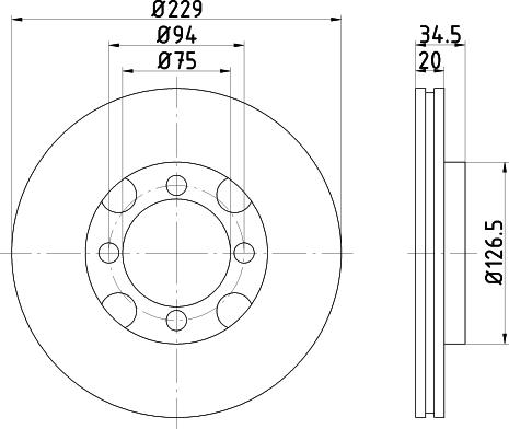 Mintex MDC661 - Тормозной диск autospares.lv