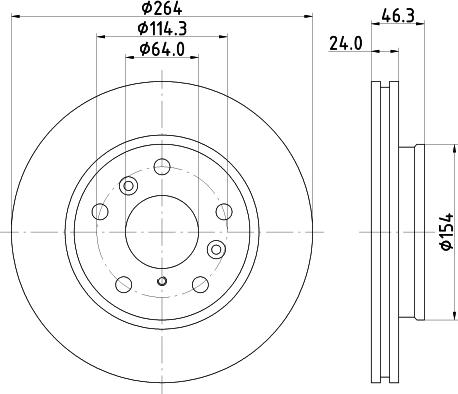 Mintex MDC663 - Тормозной диск autospares.lv