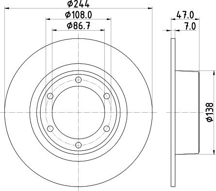 Mintex MDC66 - Тормозной диск autospares.lv