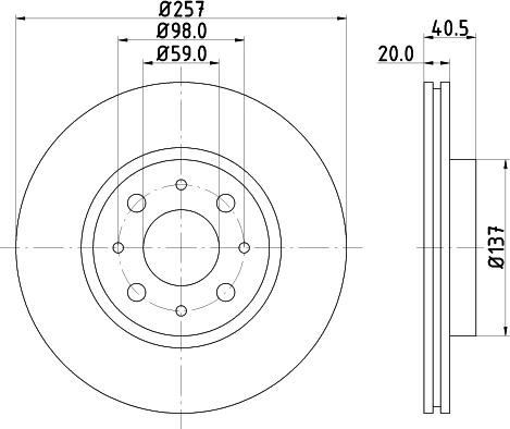 Mintex MDC615 - Тормозной диск autospares.lv