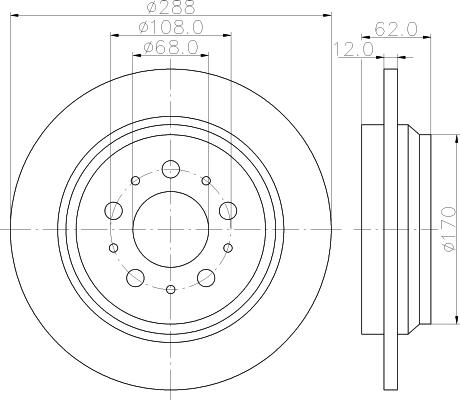 BENDIX 521338 - Тормозной диск autospares.lv