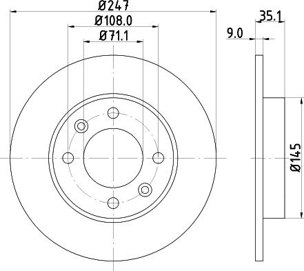 Mintex MDC1493C - Тормозной диск autospares.lv