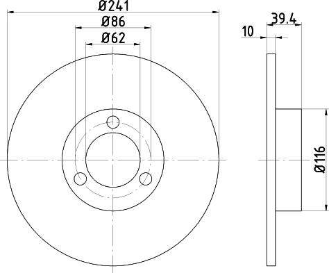 Mintex MDC144 - Тормозной диск autospares.lv