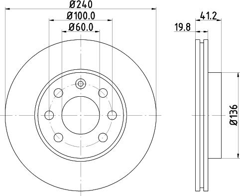 Mintex MDC1454C - Тормозной диск autospares.lv