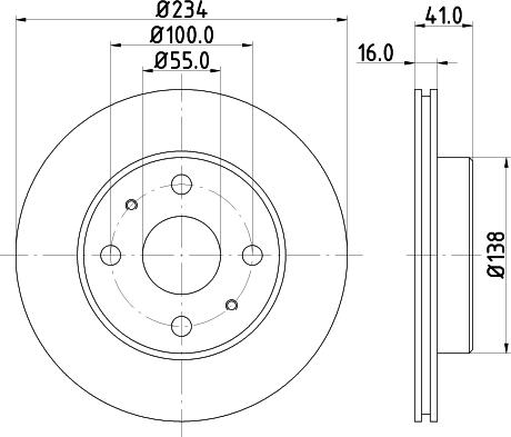 Mintex MDC1400 - Тормозной диск autospares.lv