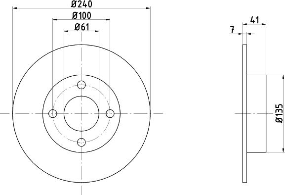 Mintex MDC1410 - Тормозной диск autospares.lv