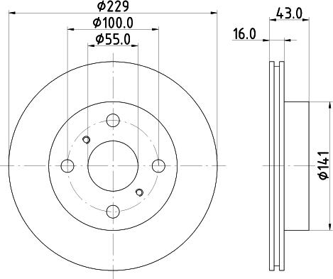 Mintex MDC1481 - Тормозной диск autospares.lv