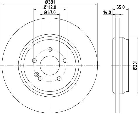 Mintex MDC1544 - Тормозной диск autospares.lv