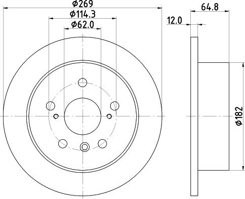 Mintex MDC1565 - Тормозной диск autospares.lv