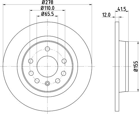 Mintex MDC1560 - Тормозной диск autospares.lv