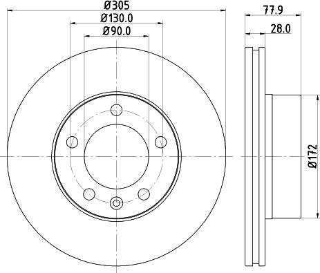 Mintex MDC1505C - Тормозной диск autospares.lv