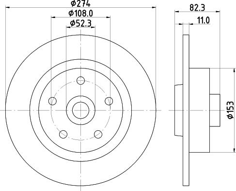 Mintex MDC1534 - Тормозной диск autospares.lv