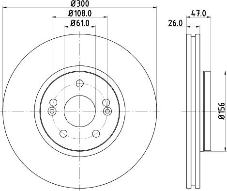 Mintex MDC1535 - Тормозной диск autospares.lv