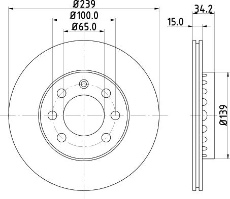 Mintex MDC1522 - Тормозной диск autospares.lv