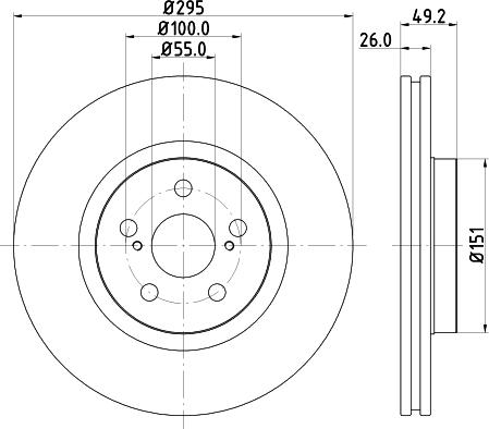 Mintex MDC1695C - Тормозной диск autospares.lv