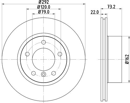Mintex MDC1646C - Тормозной диск autospares.lv