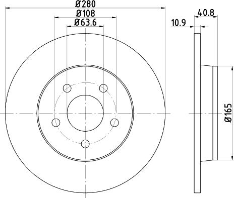 Mintex MDC1643 - Тормозной диск autospares.lv