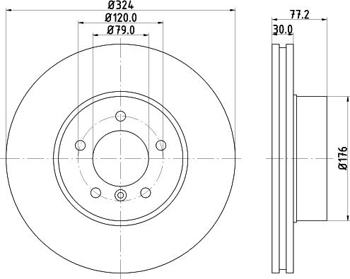 Mintex MDC1659C - Тормозной диск autospares.lv