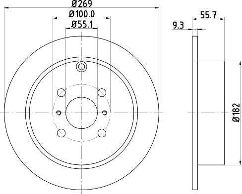 Mintex MDC1655 - Тормозной диск autospares.lv