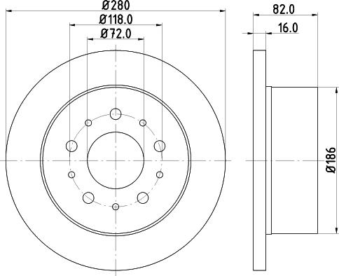 Mintex MDC1650 - Тормозной диск autospares.lv