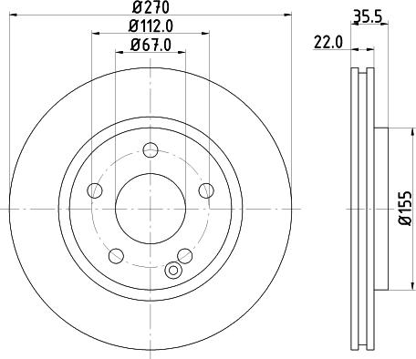 Mintex MDC1653 - Тормозной диск autospares.lv