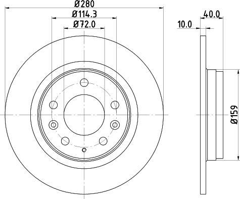 Mintex MDC1665C - Тормозной диск autospares.lv
