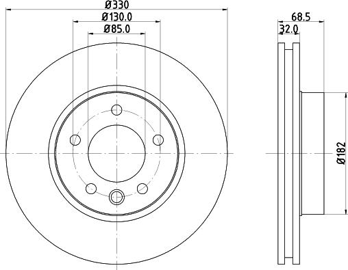 Mintex MDC1610R - Тормозной диск autospares.lv