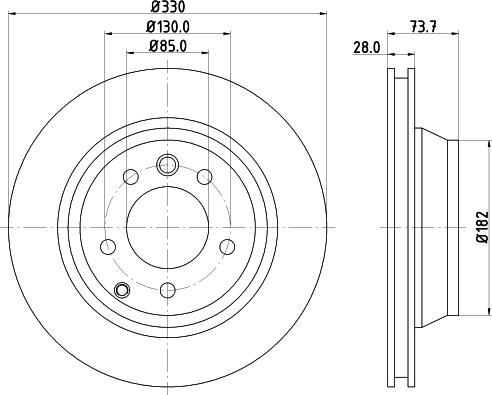 Mintex MDC1612 - Тормозной диск autospares.lv