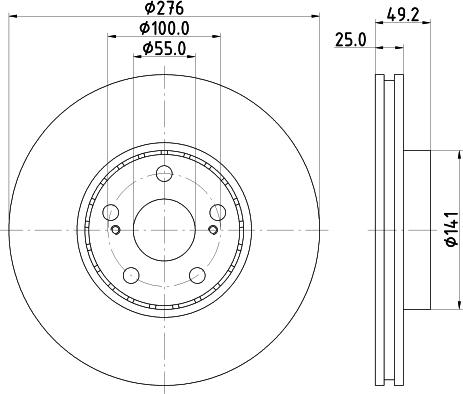 Mintex MDC1684 - Тормозной диск autospares.lv