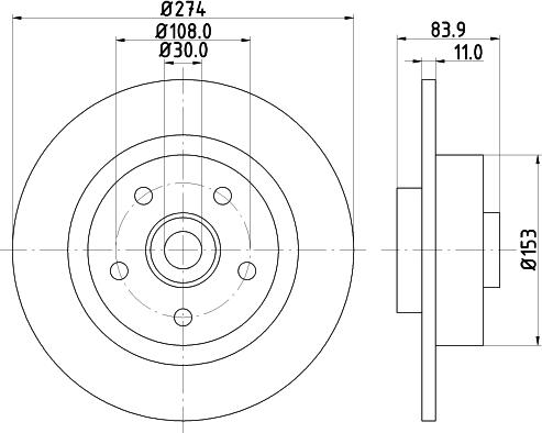 Mintex MDC1681 - Тормозной диск autospares.lv